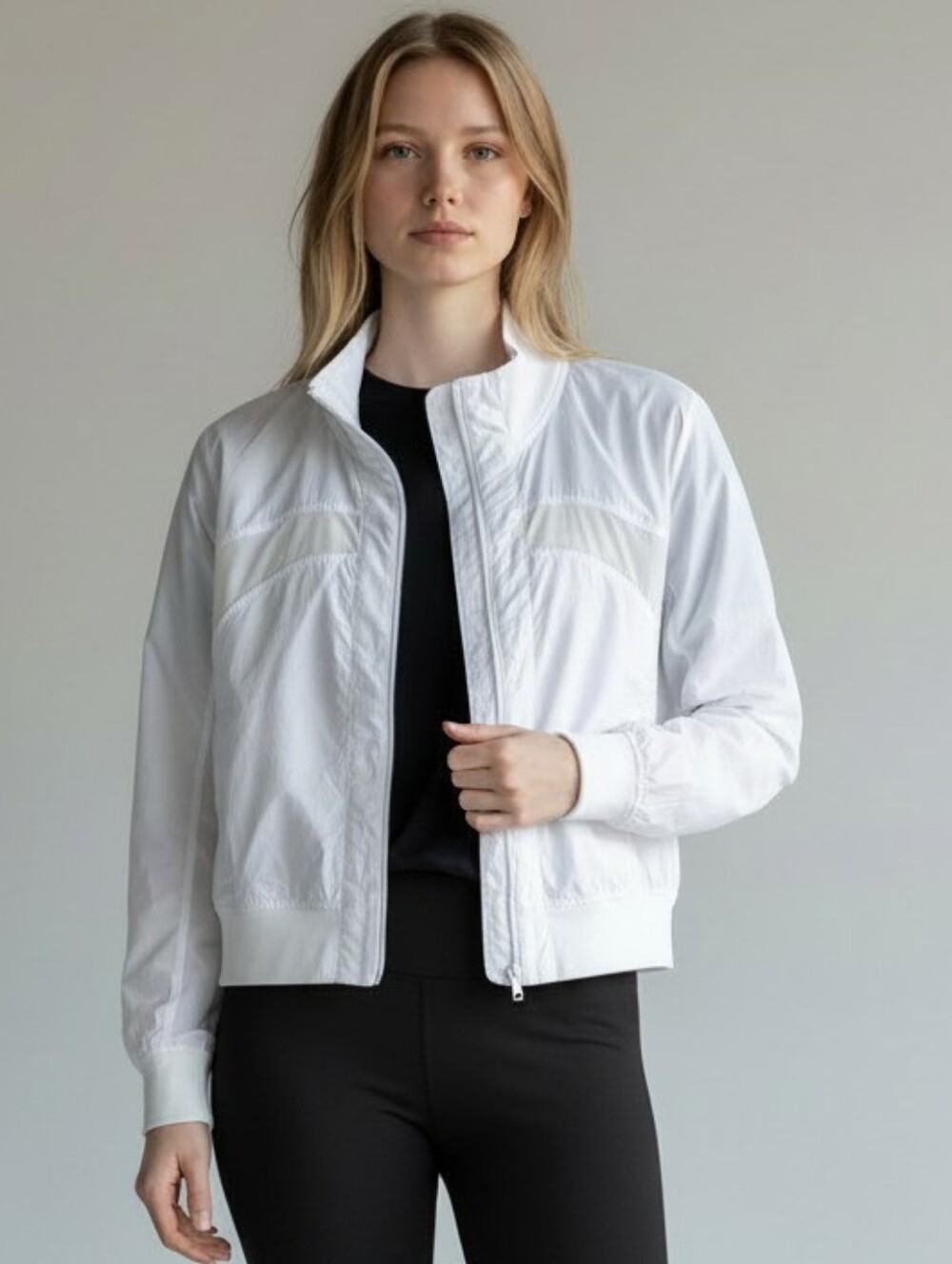lululemon athletica White Lightweight Bomber Jacket